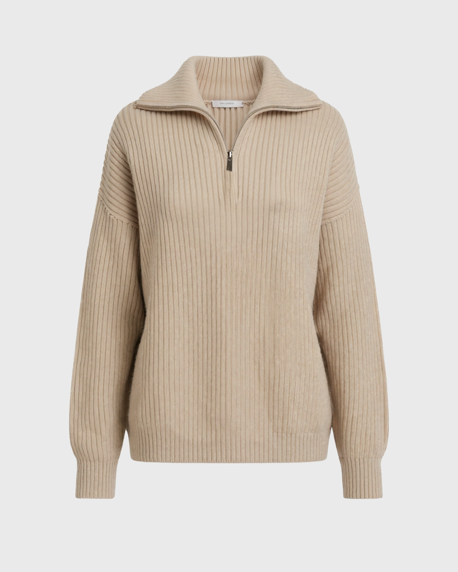 Women’s Half-Zip Knit Sweater with Long Sleeves