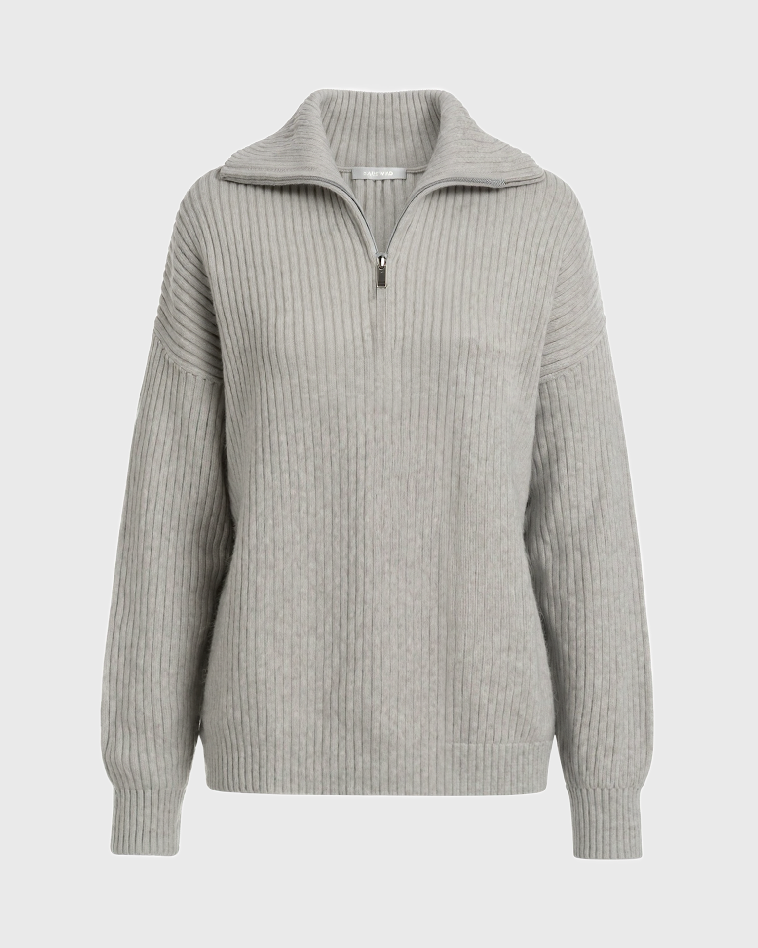 Women’s Half-Zip Knit Sweater with Long Sleeves