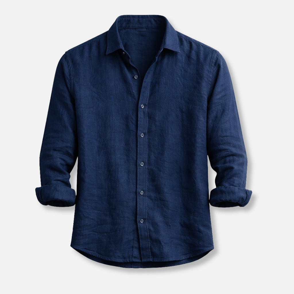 Men’s Linen Heritage Shirt with Buttoned Cuffs