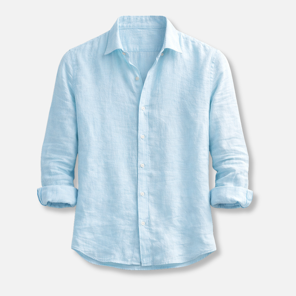 Men’s Linen Heritage Shirt with Buttoned Cuffs