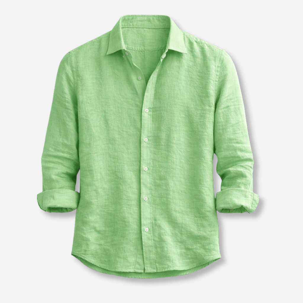 Men’s Linen Heritage Shirt with Buttoned Cuffs