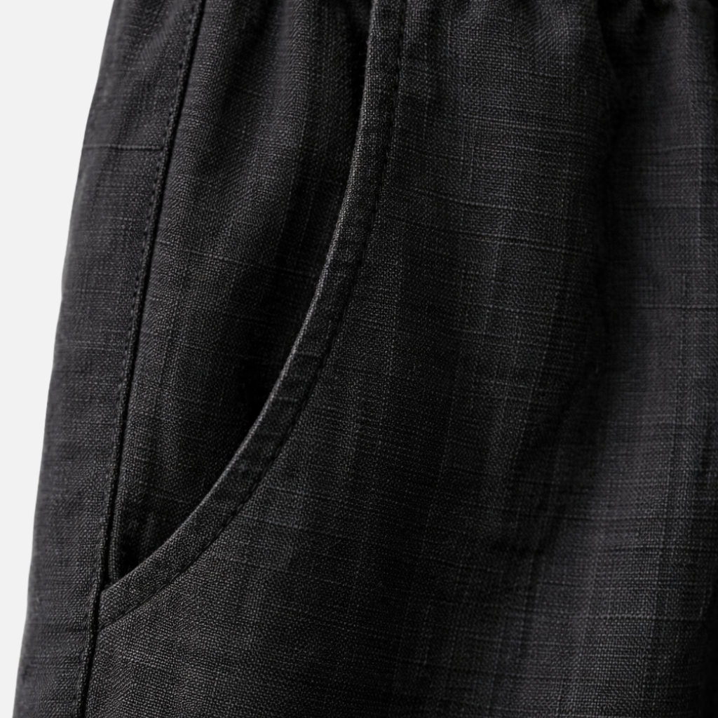 Men’s Relaxed Fit Linen Trousers with Drawstring Waist
