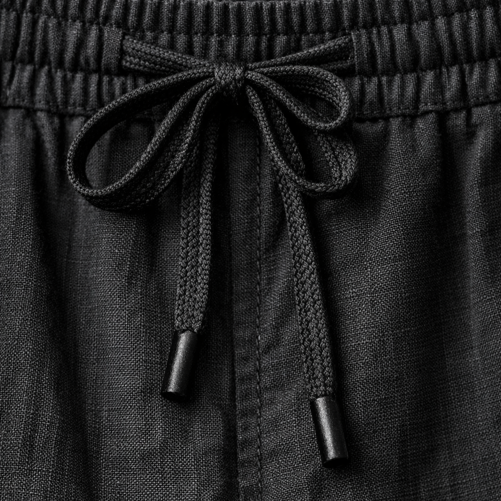 Men’s Relaxed Fit Linen Trousers with Drawstring Waist