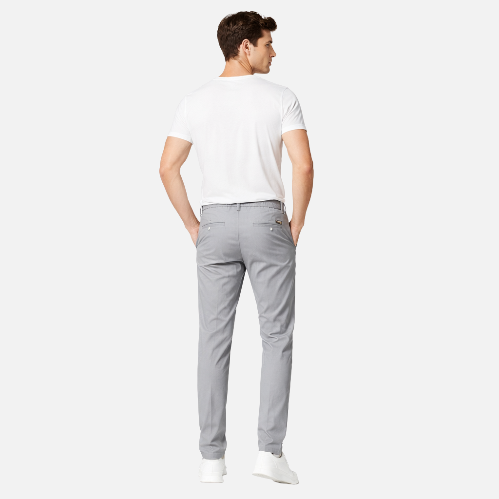 Men’s Straight-Leg Formal Trousers with Belt Loopsm