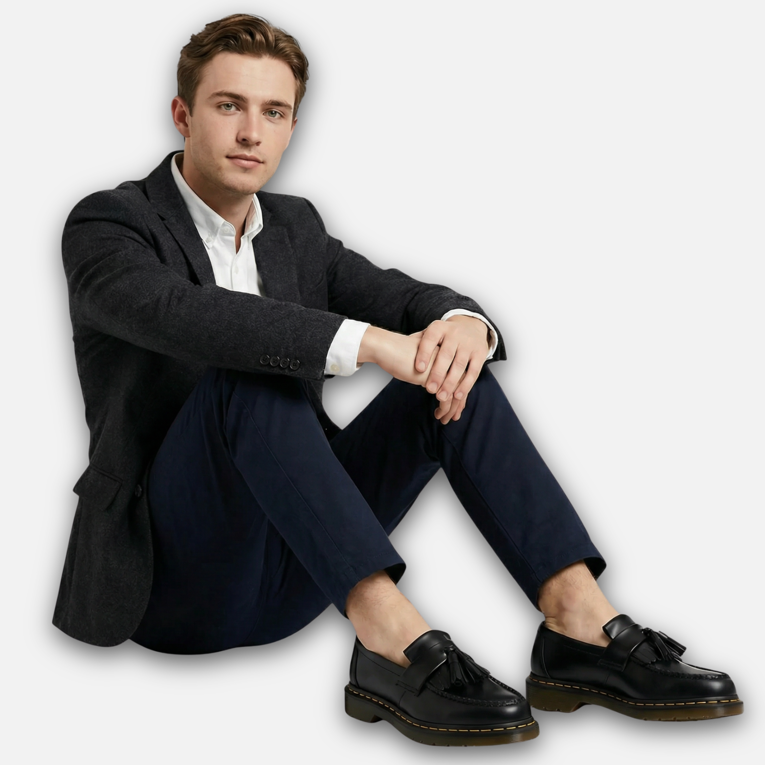 Men’s Tassel-Detail Loafers with Polished Finish