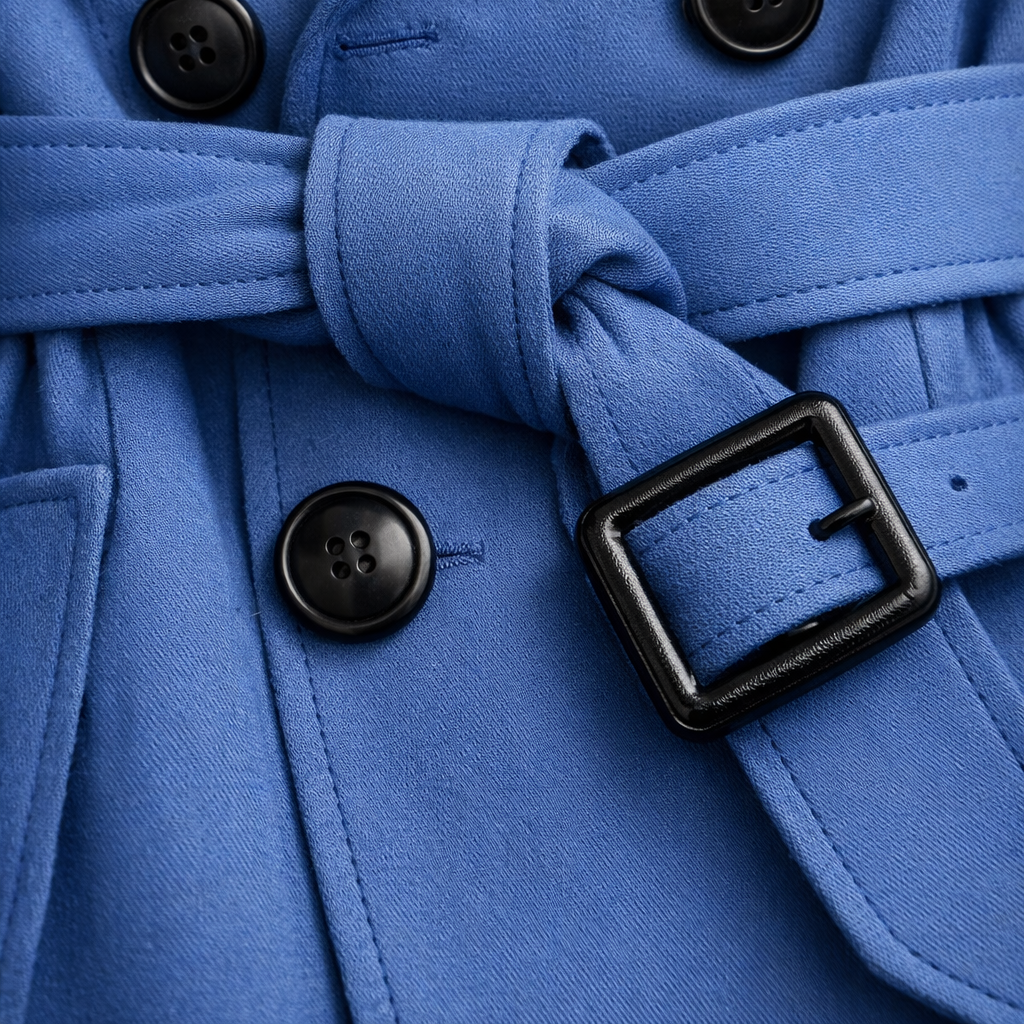 Women’s Belted Trench Coat with Adjustable Cuffs