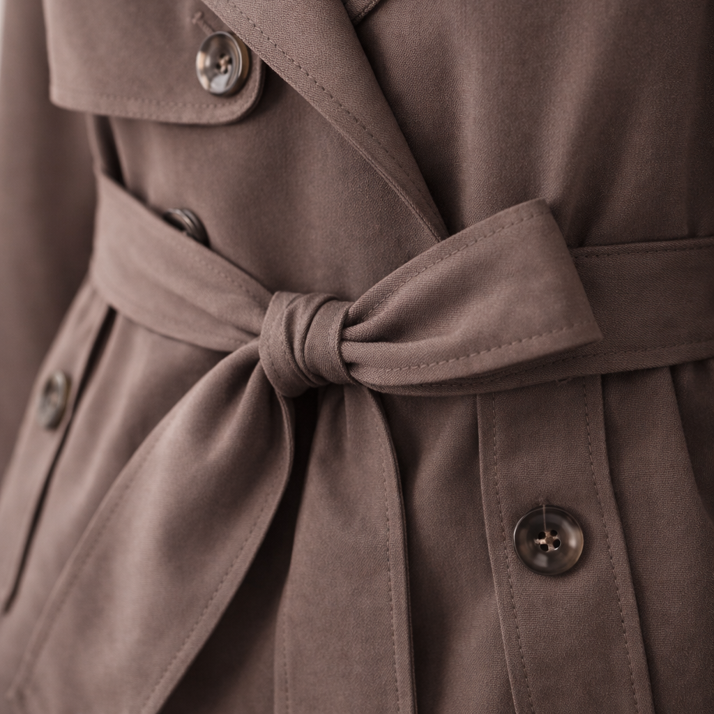 Women’s Double-Breasted Belted Trench Coat