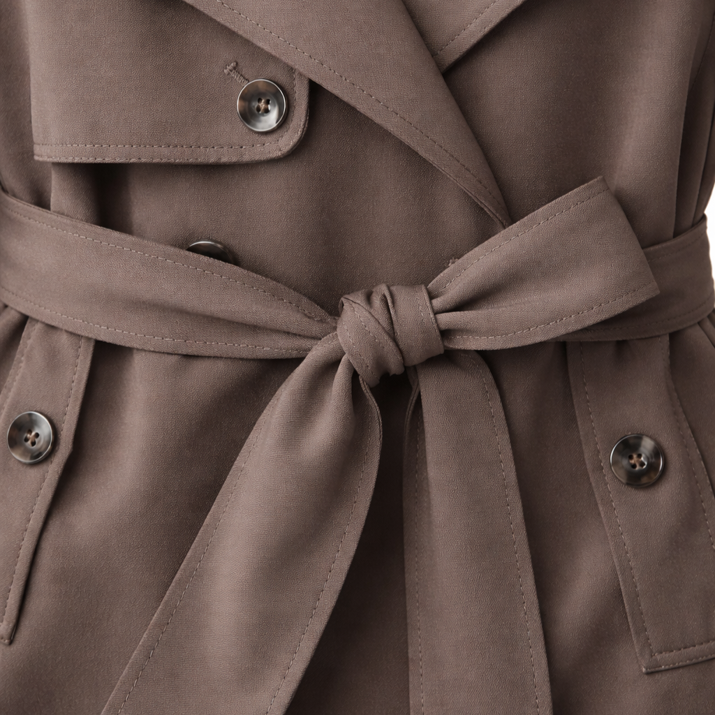 Women’s Double-Breasted Belted Trench Coat