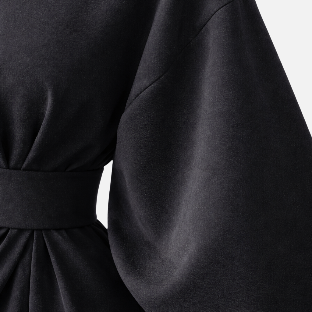 Women’s Lantern Sleeve Dress with Waist Belt