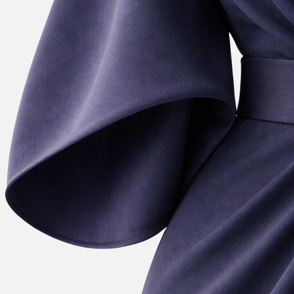 Women’s Lantern Sleeve Dress with Waist Belt