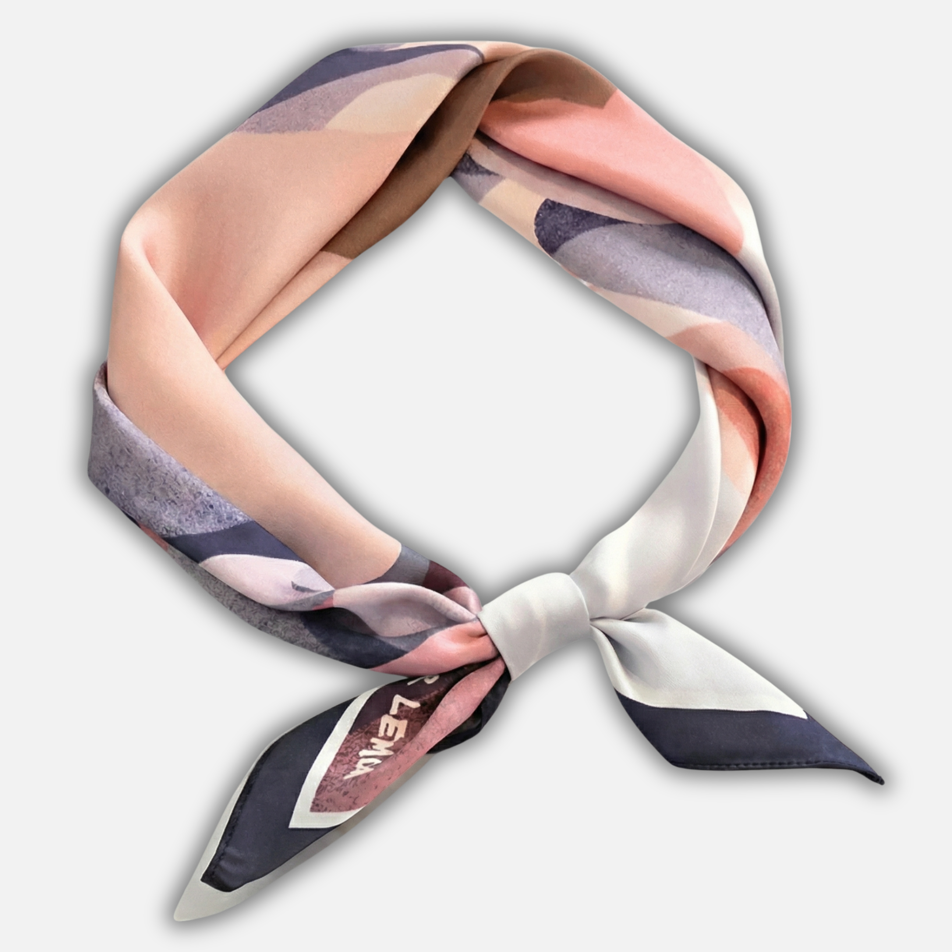 Satin Look Square Scarf with Printed Pattern for Women