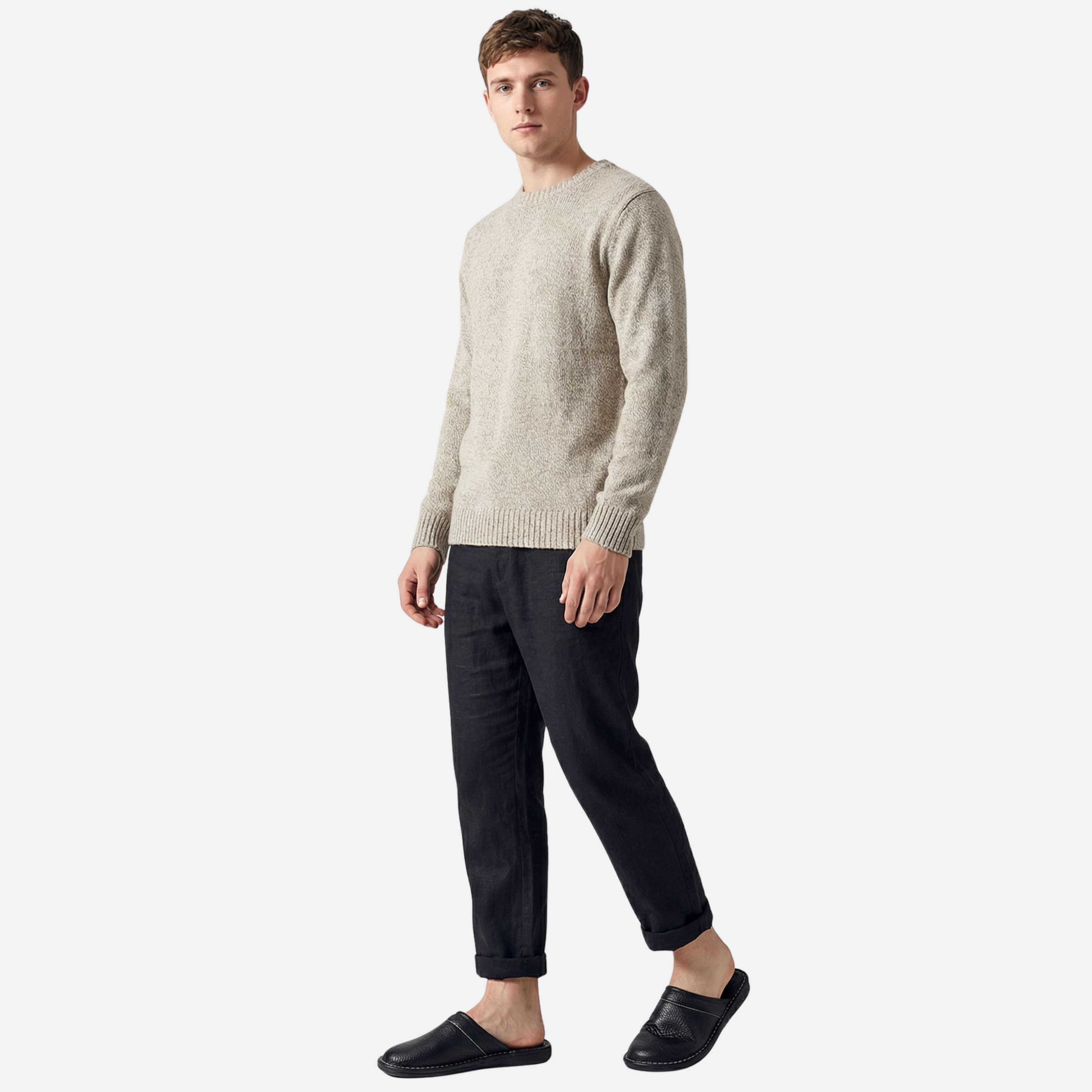 Ergonomic Slip-On Slippers with Durable Sole for Men