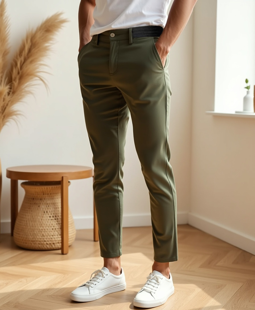 Men’s Stretch Trousers with Slim Cut