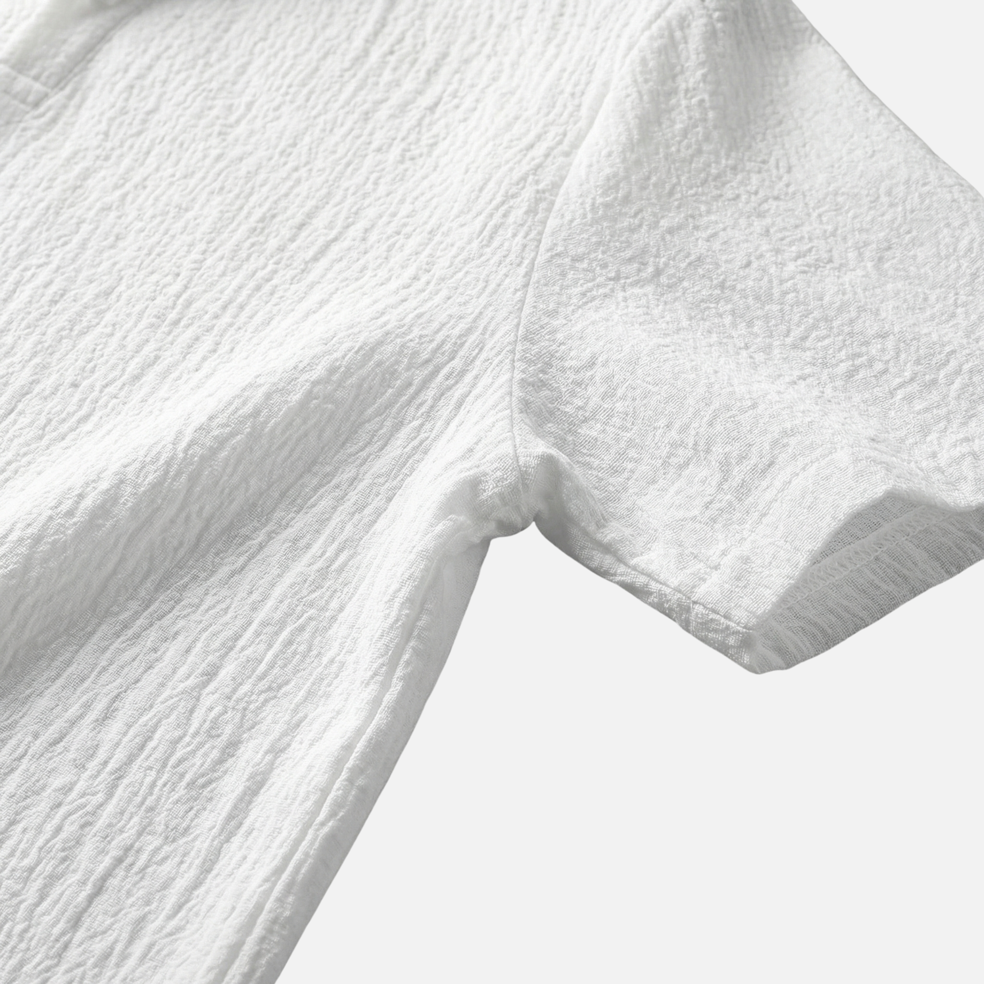 Relaxed Fit Linen Set with Drawstring Waistband for Men