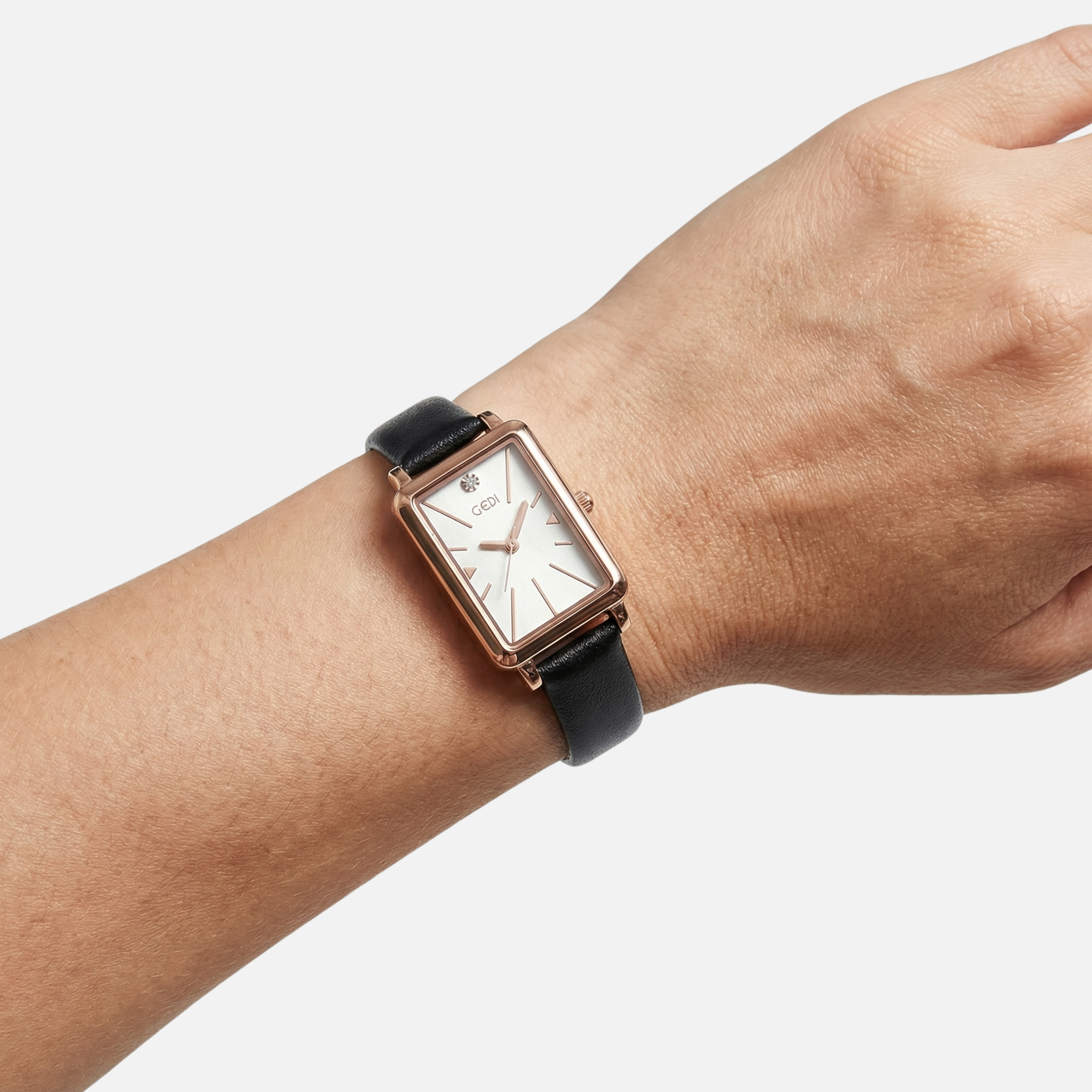 Small Rectangular Wristwatch with Adjustable Buckle for Men & Women