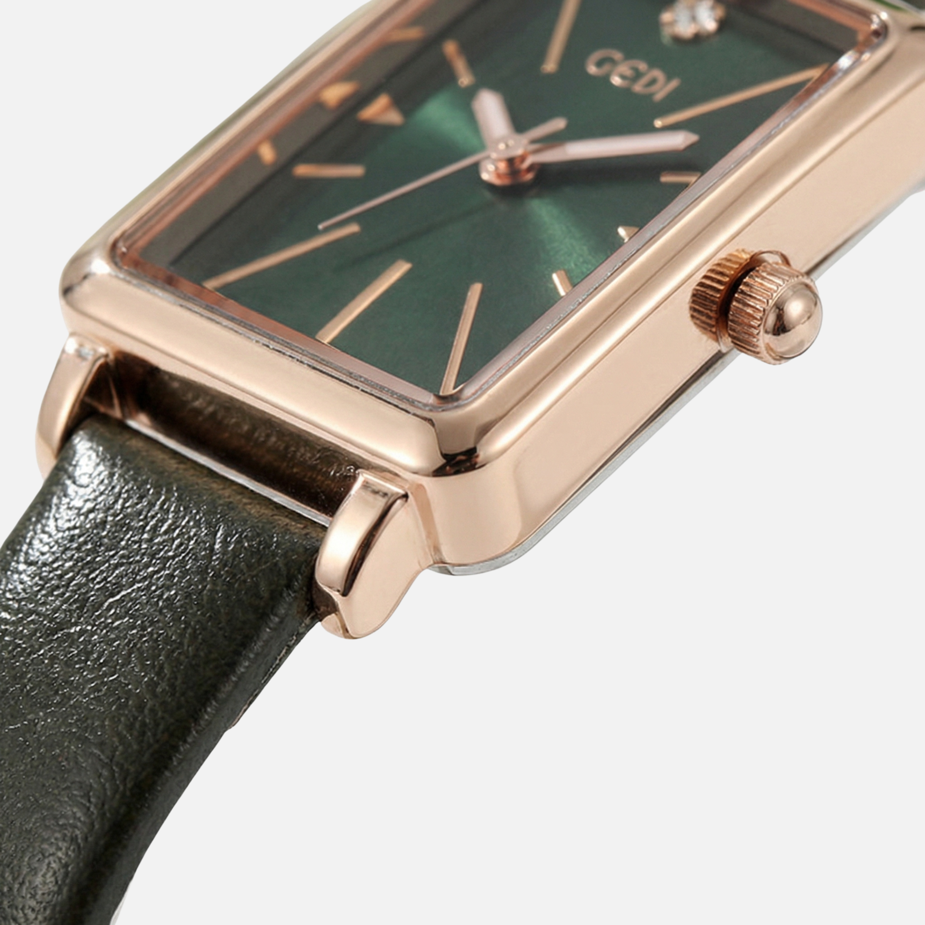 Small Rectangular Wristwatch with Adjustable Buckle for Men & Women