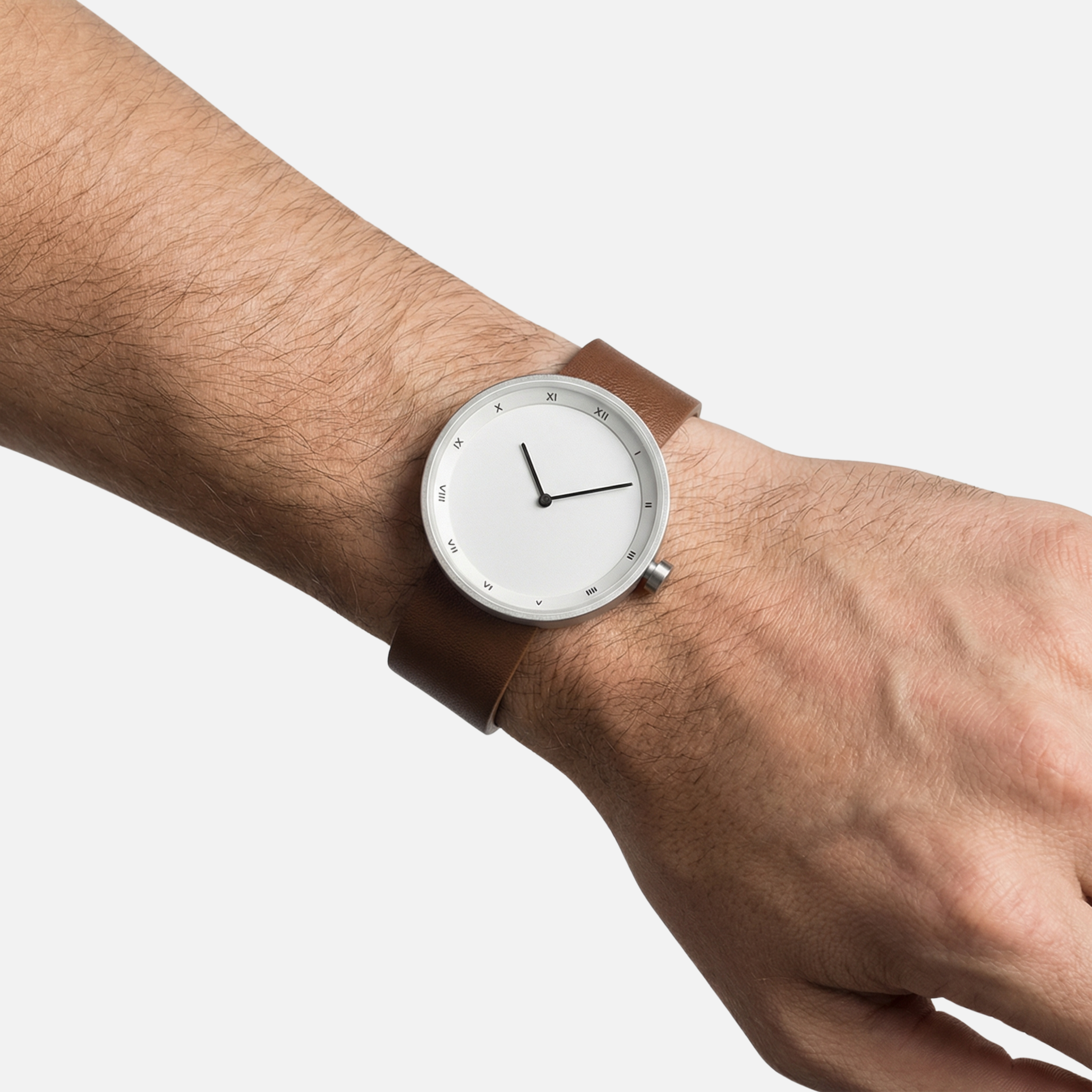 Ultra-Minimalist Watch with Alloy Case for Men
