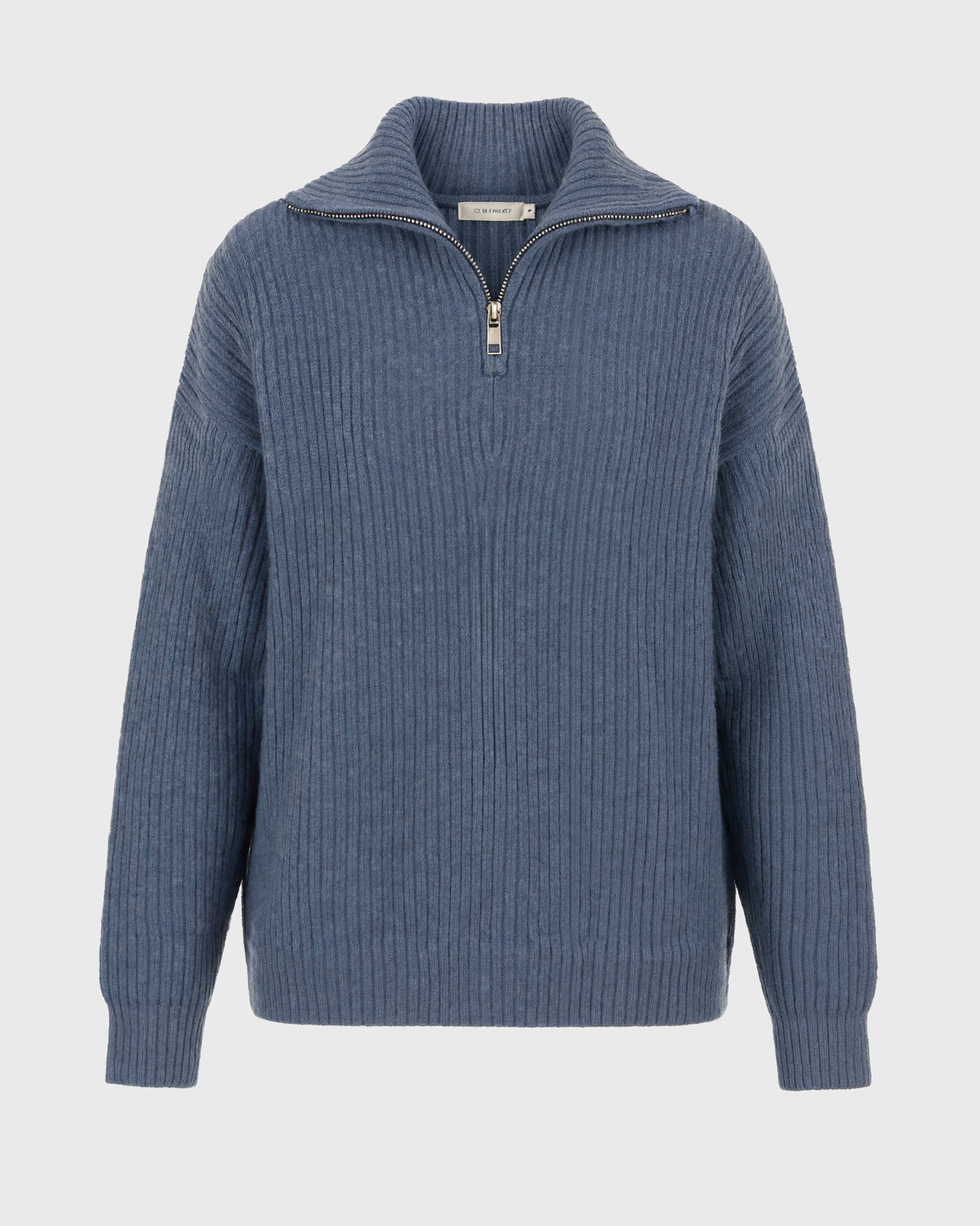 Women’s Half-Zip Knit Sweater with Long Sleeves