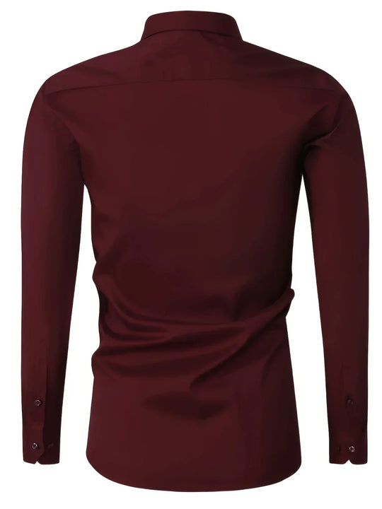 Hunter | Elegant Long Sleeve Button-Up Shirt