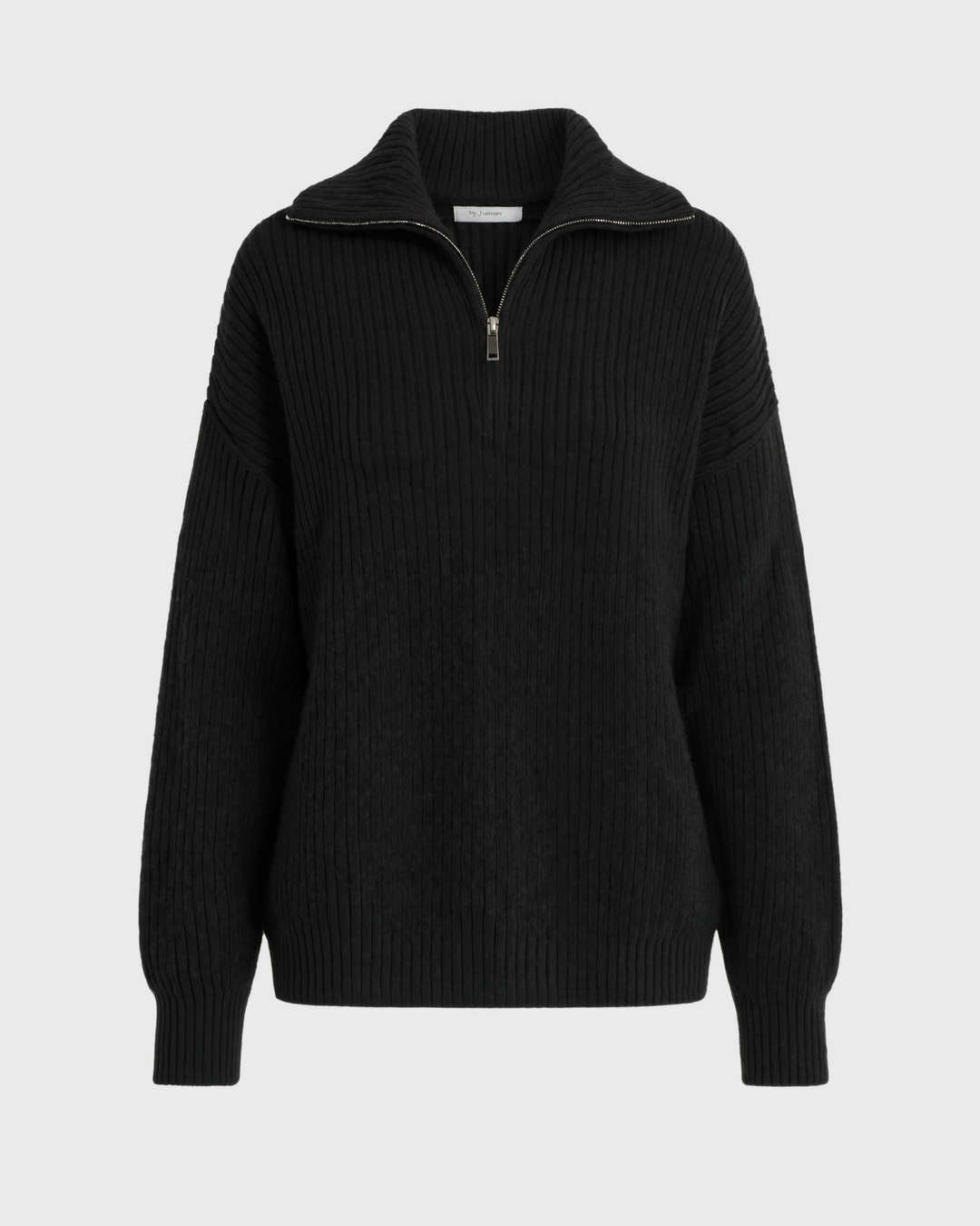 Women’s Half-Zip Knit Sweater with Long Sleeves