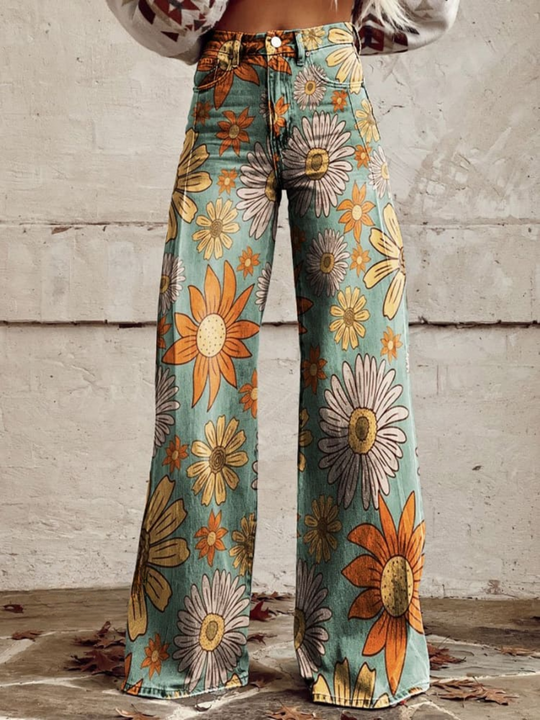 Cirilla - Palazzo Floral Summer Pants