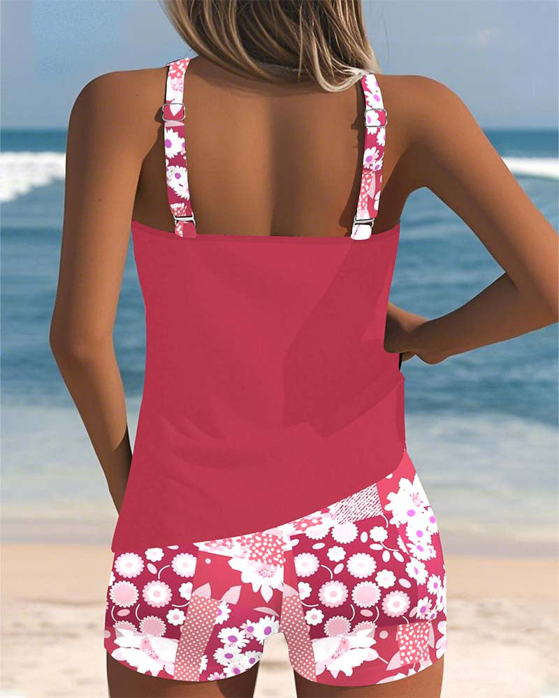 Colette | Printed Boxer Set Bathing Top
