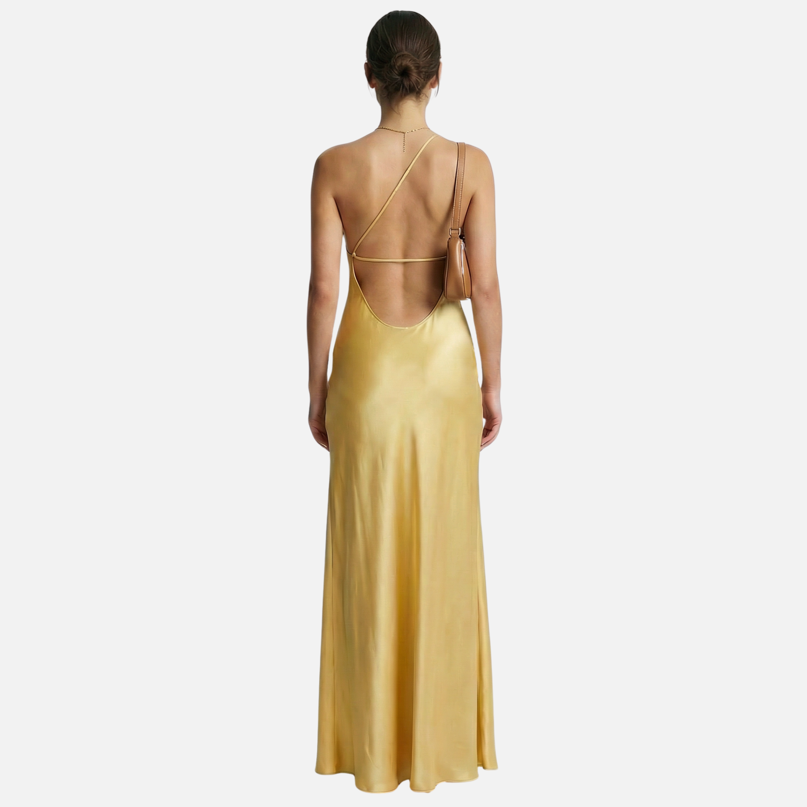 Women’s Satin Maxi Dress with Side Slit