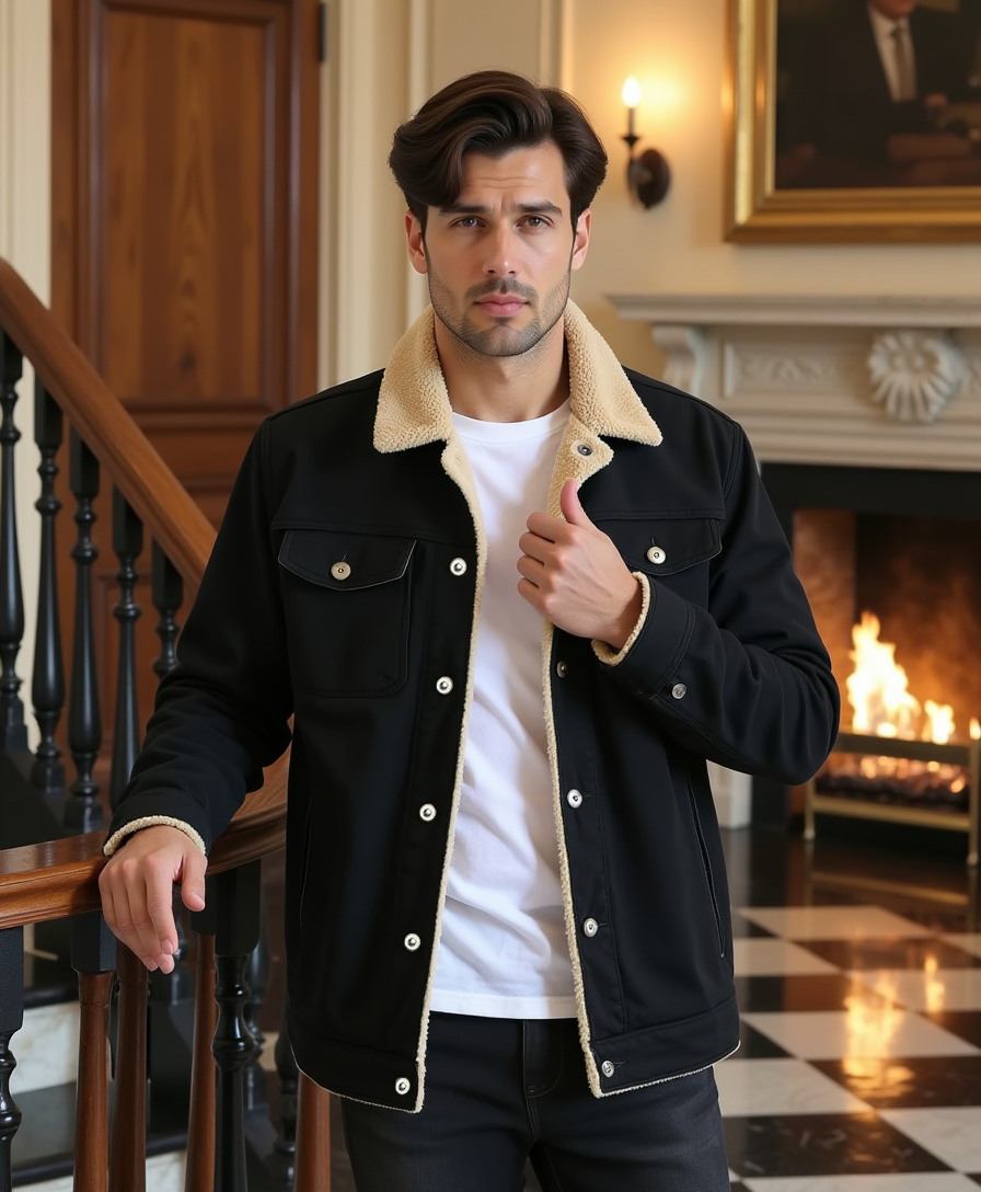 Men’s Clean Cut Winter Jacket with Practical Pockets