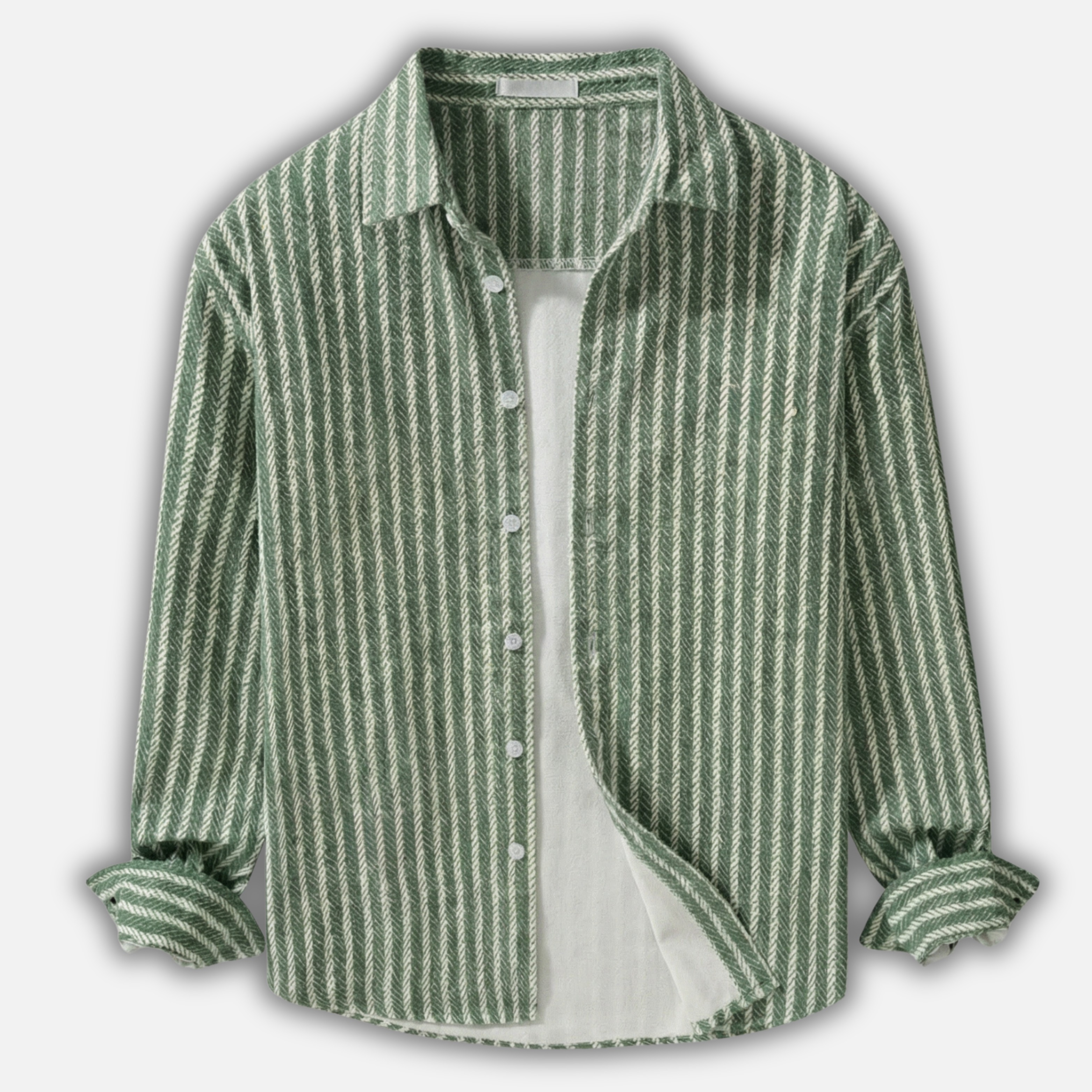 Striped Layered Shirt with Vertical Stripes for Men