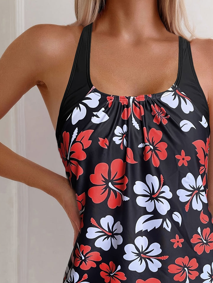 Elena | Floral Print Tankini Set