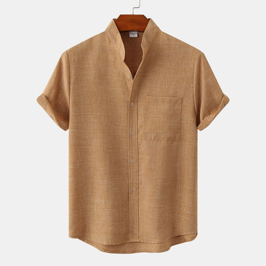 Benjamin | Solid Cotton Shirt with Buttons.