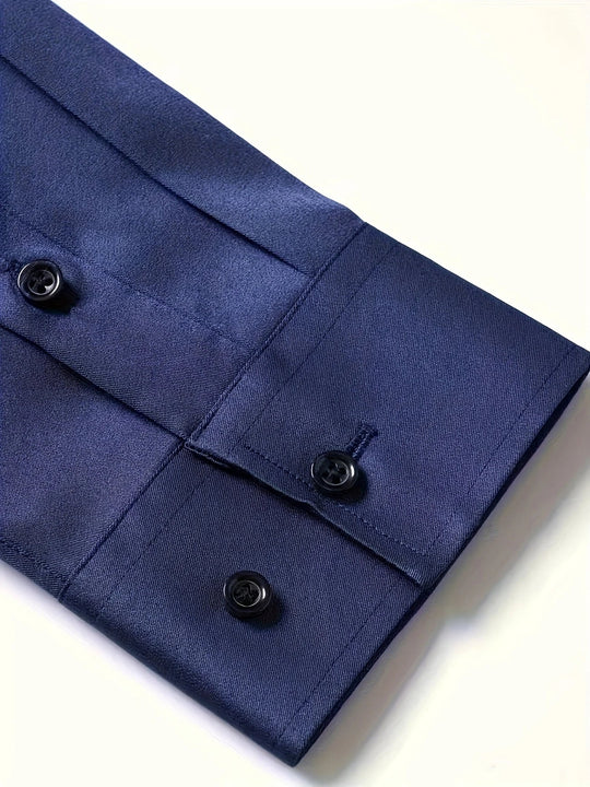 Hunter | Elegant Long Sleeve Button-Up Shirt