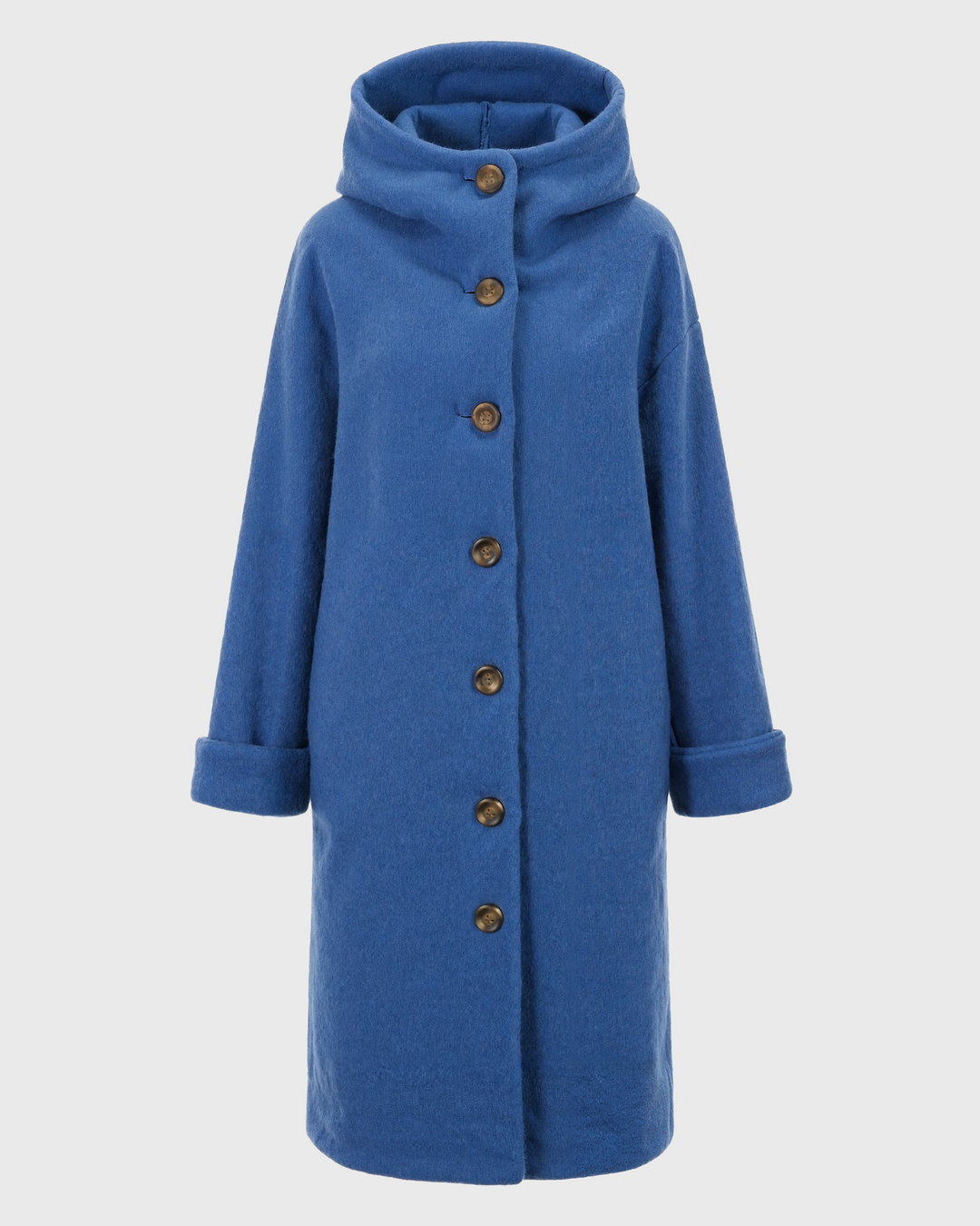 Women’s Hooded Thick Winter Coat with Button Closure