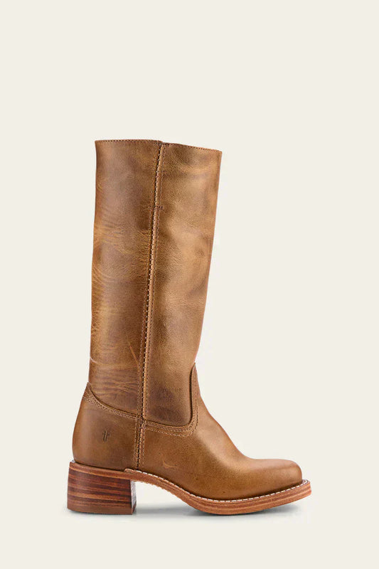 Distressed-Finish Knee-High Boots for Women | Block Heel