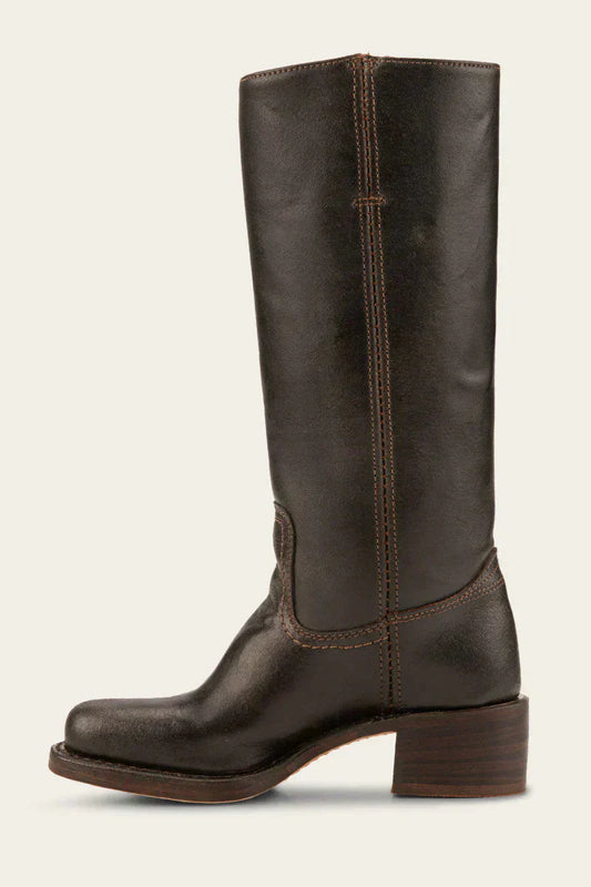 Distressed-Finish Knee-High Boots for Women | Block Heel