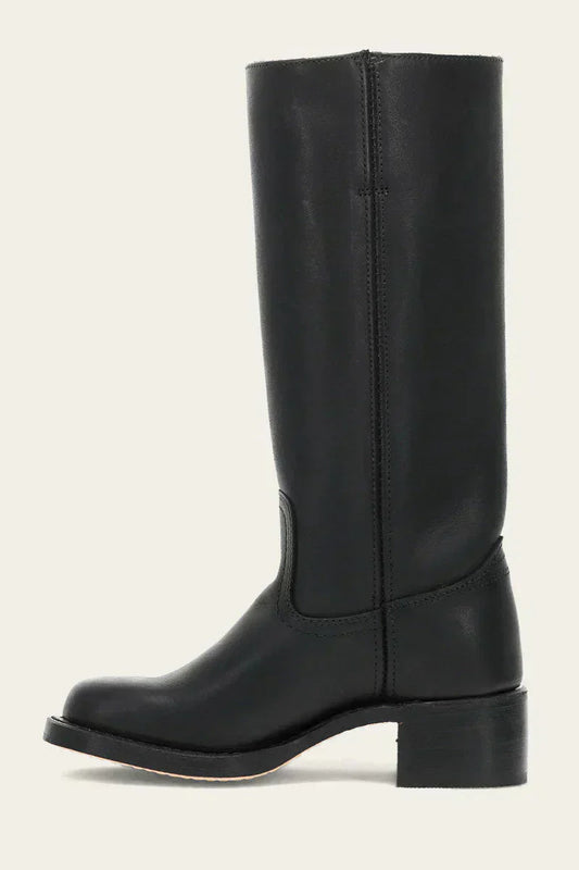 Distressed-Finish Knee-High Boots for Women | Block Heel