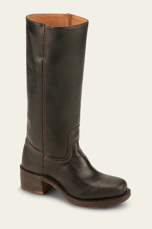 Distressed-Finish Knee-High Boots for Women | Block Heel