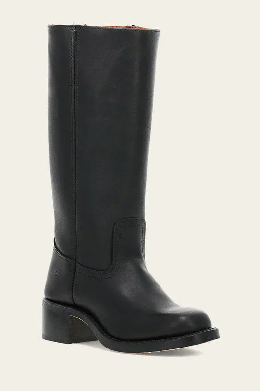 Distressed-Finish Knee-High Boots for Women | Block Heel