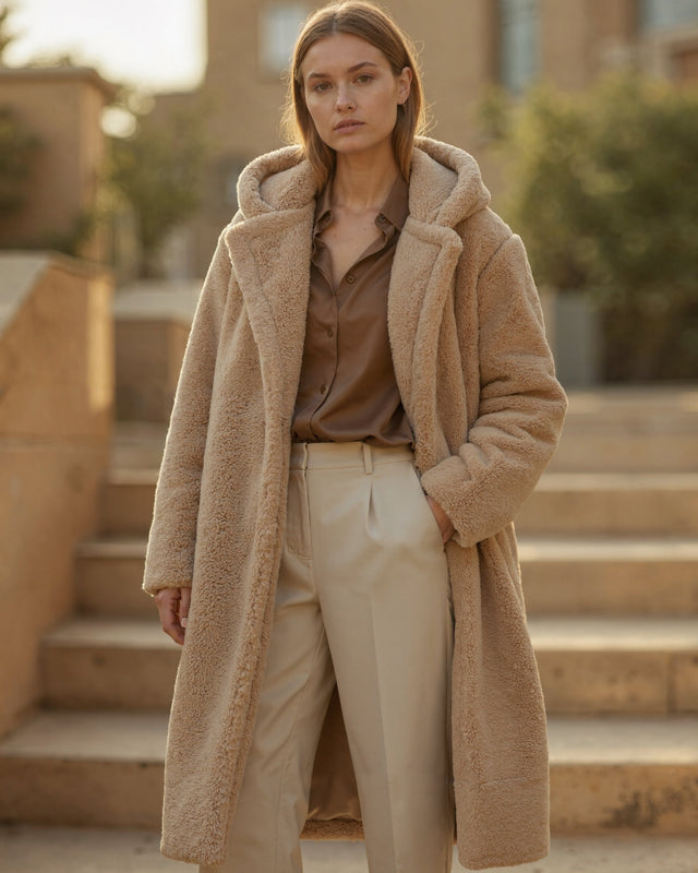 Women’s Tailored Wool Coat with Classic Silhouette