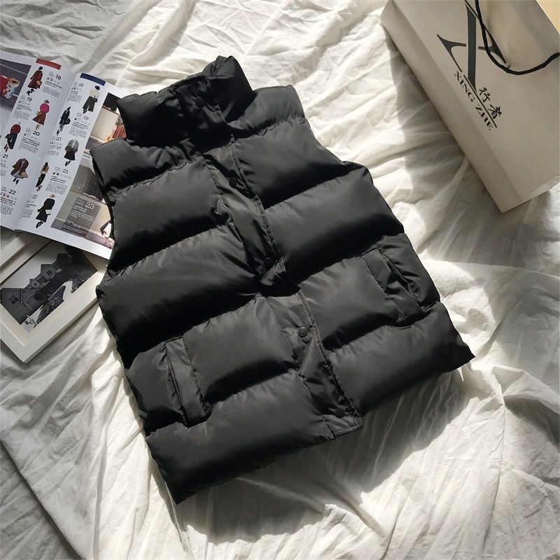 Quilted Vest with Geometric Pattern for Women | Full-Length Zipper & Lined