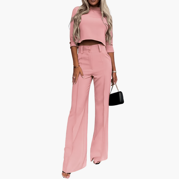 Crop Top and Pants Set for Women | Two-Piece