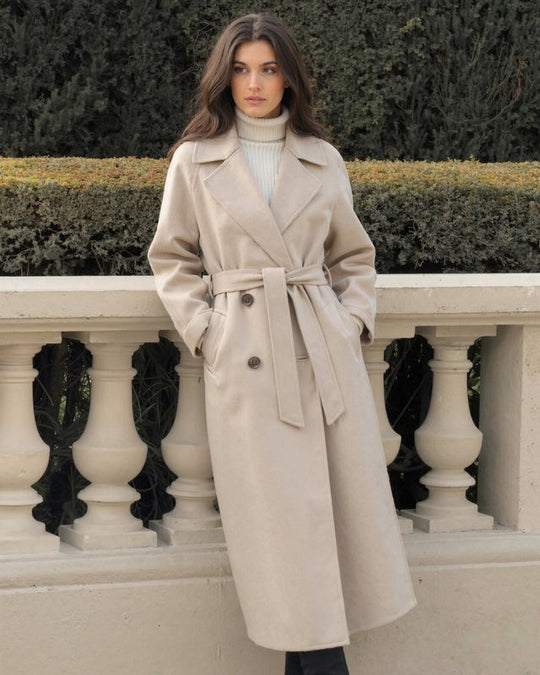 Women’s Long Winter Coat with Straight Silhouette