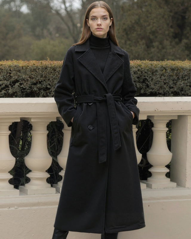 Women’s Long Winter Coat with Straight Silhouette