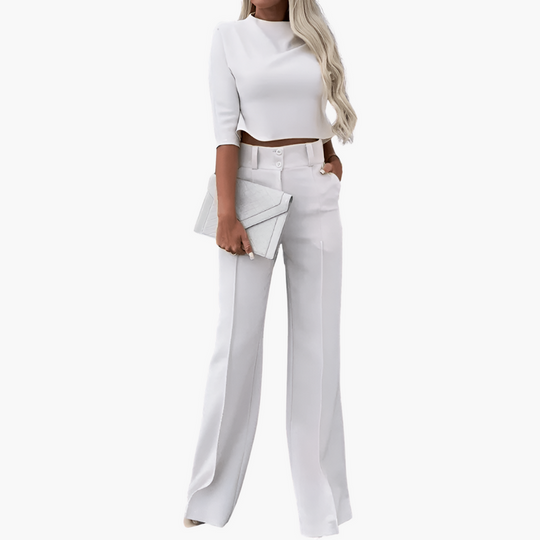 Crop Top and Pants Set for Women | Two-Piece
