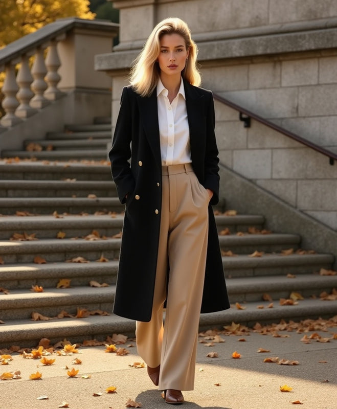 Women’s Wide-Leg Trousers with Tailored Waistband