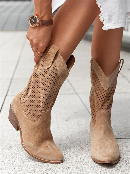 Rodeo Boots in Perforated Style for Women | High Cut