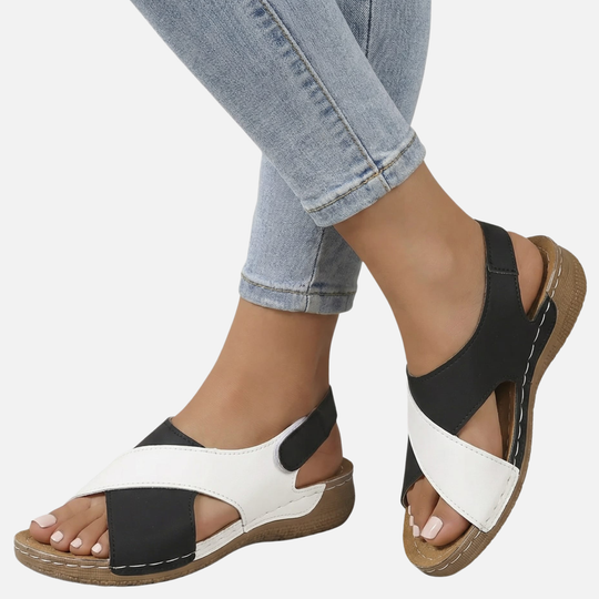 Adjustable Strap Sandals with Cross Strap Design for Women