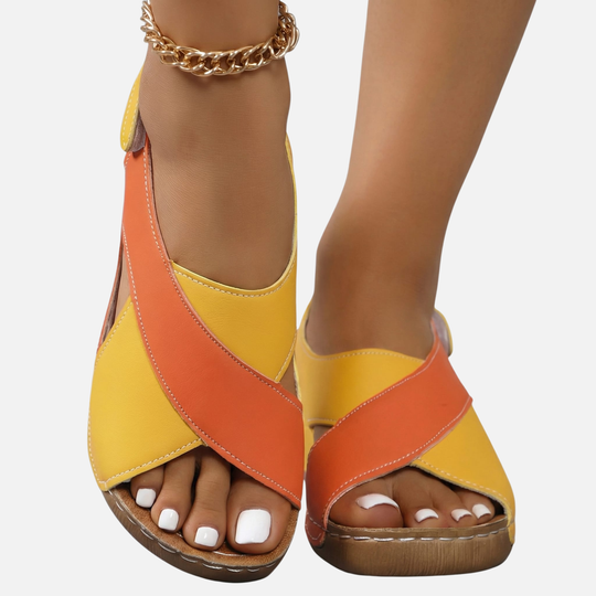 Adjustable Strap Sandals with Cross Strap Design for Women