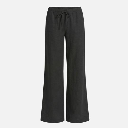 Breathable Summer Relaxed Linen Pants with Drawstring Waist for Women