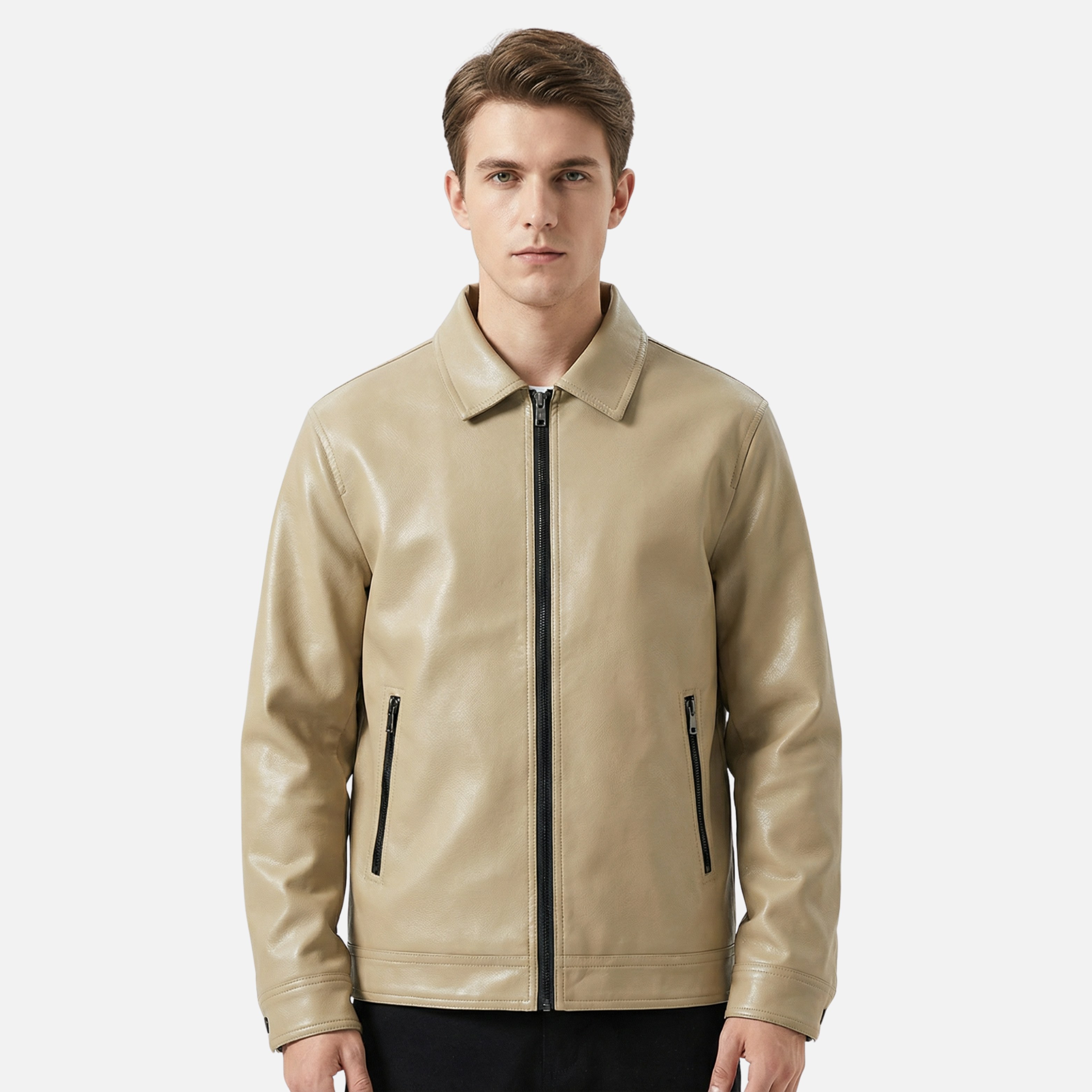 Men’s Classic Bomber Jacket with Zip Pockets